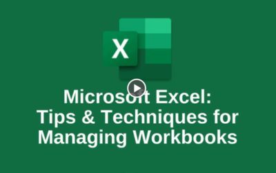 Free On Demand Excel Training: Tips & Techniques For Managing Workbooks